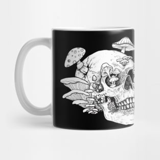 Skull and Mushrooms Mug
